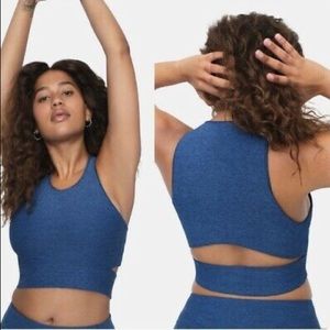 OV Slashback Crop Top in Deep Sea
